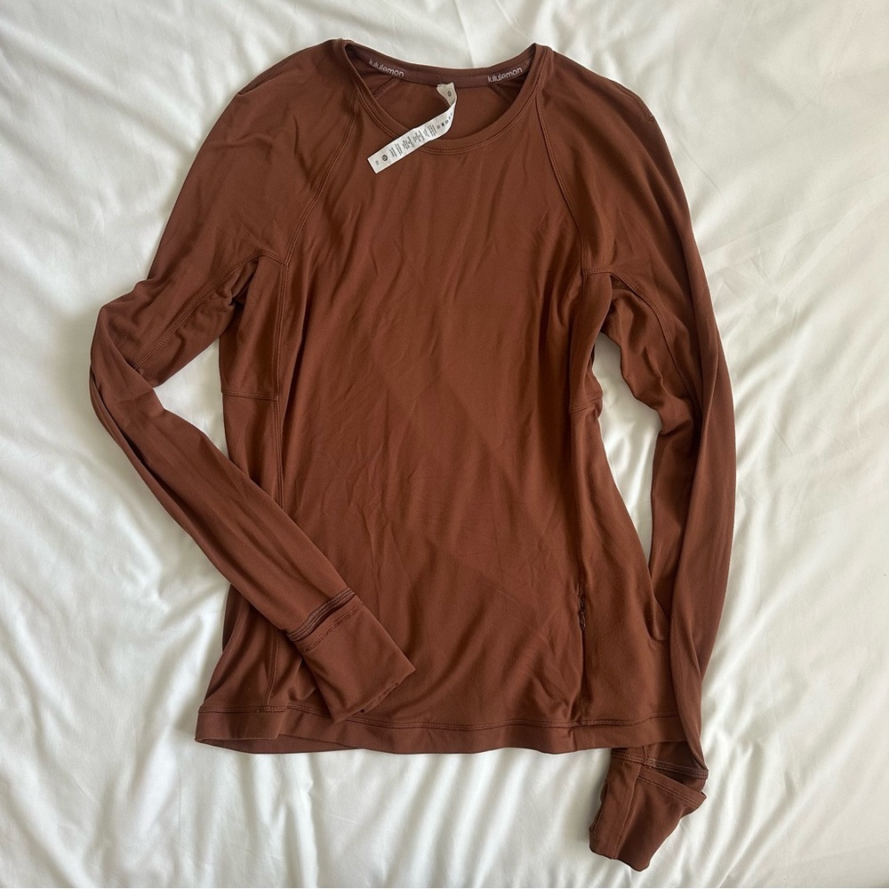 Lululemon It’s Rulu Run Long Sleeve Shirt - Roasted Brown | Size 10